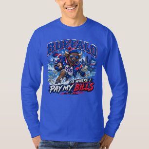 Camiseta Búfalo Es Donde Pago Mis Facturas Fanático del Fút