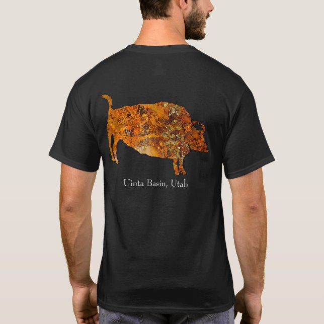 Camiseta Búfalo espiritual Petroglifo (Reverso)