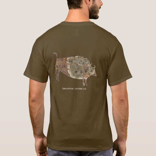 Camiseta Búfalo espiritual Petroglifo (Reverso)