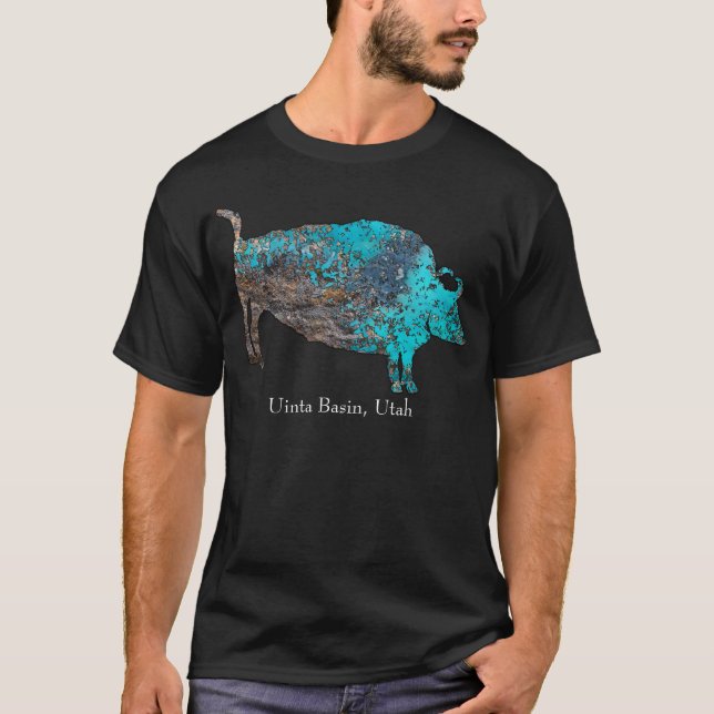Camiseta Búfalo espiritual Petroglifo (Anverso)
