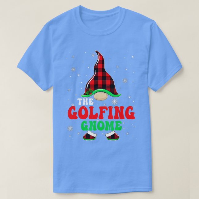 Camiseta Búfalo Familiar Coincidiendo Con El Gnome De Golf  (Diseño del anverso)