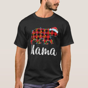 Camiseta Búfalo Navidades familiares coincidentes Mama Bear