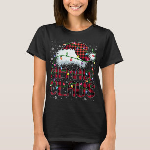 Camiseta Búfalo navideño vestido rojo Santa Hat Memaw