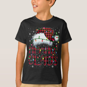 Camiseta Búfalo navideño vestido rojo Santa Hat Memaw