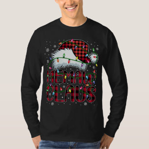 Camiseta Búfalo navideño vestido rojo Santa Hat Memaw