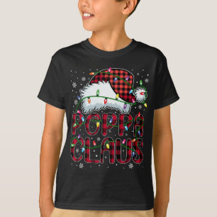 Camiseta Búfalo navideño vestido rojo Santa Hat Poppa