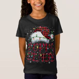 Camiseta Búfalo navideño vestido rojo Santa Hat Poppa