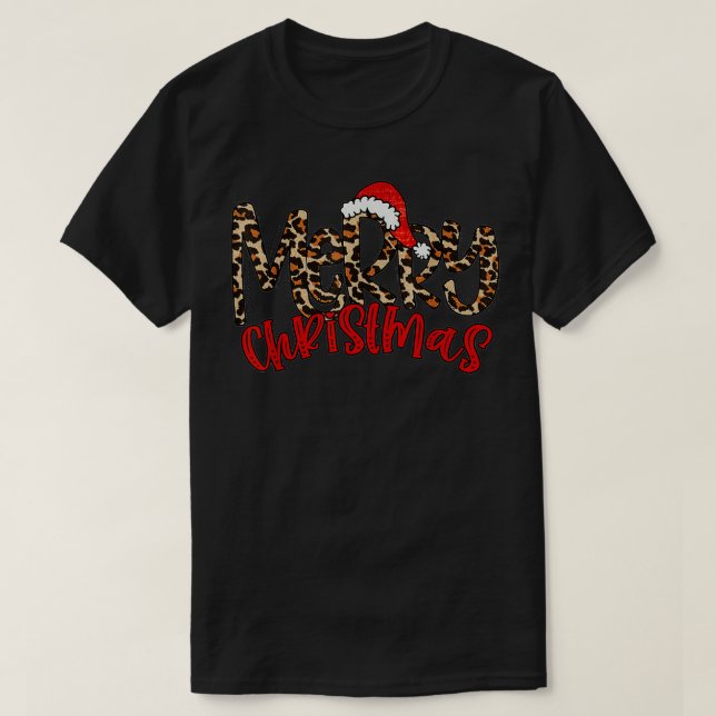 Camiseta Búfalo navideño vestido rojo Santa Hat Xmas P (Diseño del anverso)