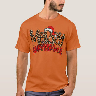 Camiseta Búfalo navideño vestido rojo Santa Hat Xmas P