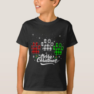Camiseta Búfalo navideño vestidoPerro verde rojo P