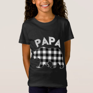 Camiseta Búfalo Negro Y Blanco Tocó A Los Navidades Del Oso