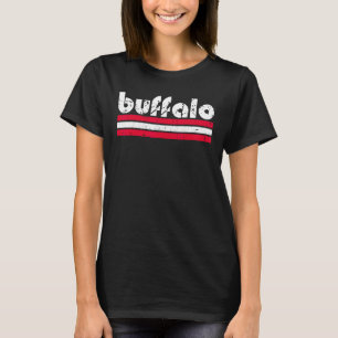 Camiseta Búfalo Nueva York Retro Vintage Tres 3 Rayas Wea