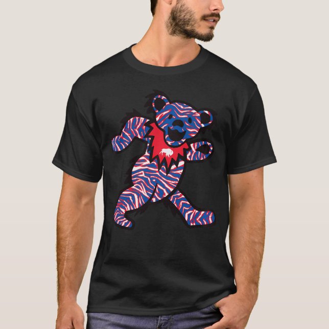 Camiseta Búfalo Ny Loco Fanático de Fútbol a rayas (Anverso)