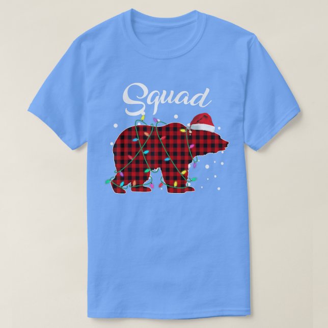 Camiseta Búfalo Pajama de oso cuadrado rojo (Diseño del anverso)