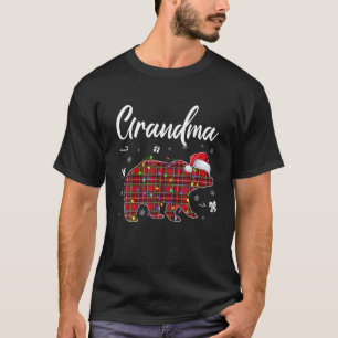 Camiseta Búfalo Pajama de oso de abuela trenzada roja