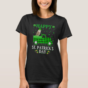 Camiseta Búfalo Plaid Green Truck Barn Owl Bird St Patrick