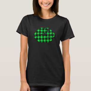 Camiseta Bufalo Plaid Lips Lucky Shamrock C St Patrick's D