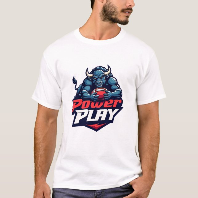Camiseta Búfalo - Power Play Basketball (Anverso)