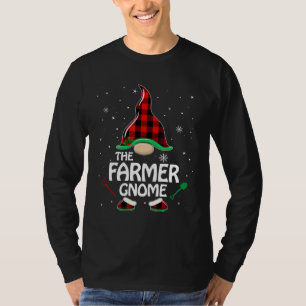 Camiseta Búfalo Rojo a Cuadros que Combina con el Gnomo Agr