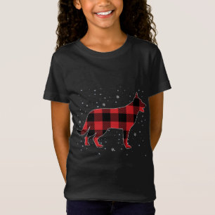 Camiseta Búfalo rojo Navidades alemanes de perro pastor Pa