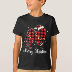 Camiseta Búfalo rojo Pomerania Merry Christmas Pajam