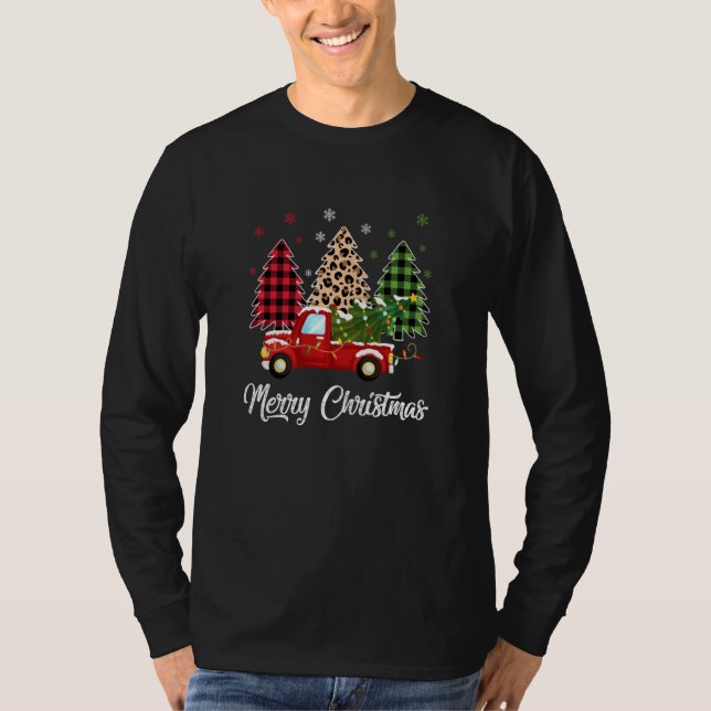 Camiseta Búfalo Rojo Tocado Cristiano Feliz Navidad De (Anverso)