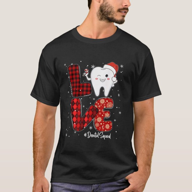 Camiseta Búfalo Rojo Toco Amor Dental Squad Dientes (Anverso)