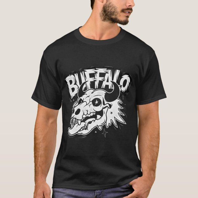 Camiseta Búfalo Skull Art (Anverso)
