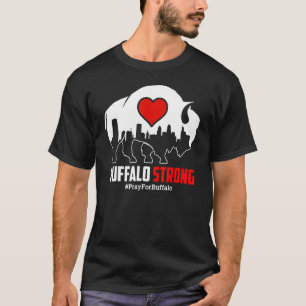 Camiseta Búfalo Sólido Grito De Búfalo Fuerte Por Búfalo