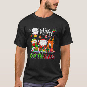 Camiseta Búfalo Tapado Teethmas Gracioso Santa Teeth Dentis