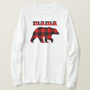 Camiseta Búfalo trenzado Mamá oso manga larga