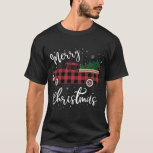 Camiseta Búfalo vintage Truco Rojo Fundido Feliz Navidad