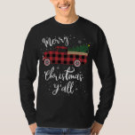 Camiseta Búfalo Vintage Truco Rojo Merry Christmas Y'<br><div class="desc">Camión rojo de búfalo de época navidad navideña</div>