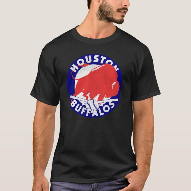 Camiseta Búfalos de Houston Buffaloes Retro Derogó el béisb (Anverso)