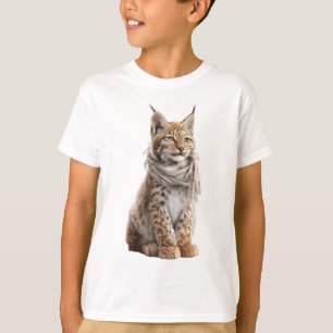 Camiseta Bufanda Acogedora Gatito Bobcat Niños