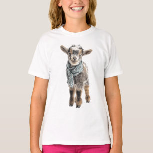 Camiseta Bufanda Adorablemente Acogedora Cabra Bebé Niños