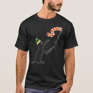 Camiseta Bufanda de globo de gato pijama de Navidad gatito