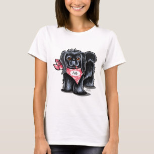Camiseta Bufanda rosada personalizada nombre del animal de