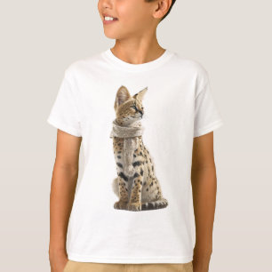 Camiseta Bufanda Serval Perfil Lateral Niños