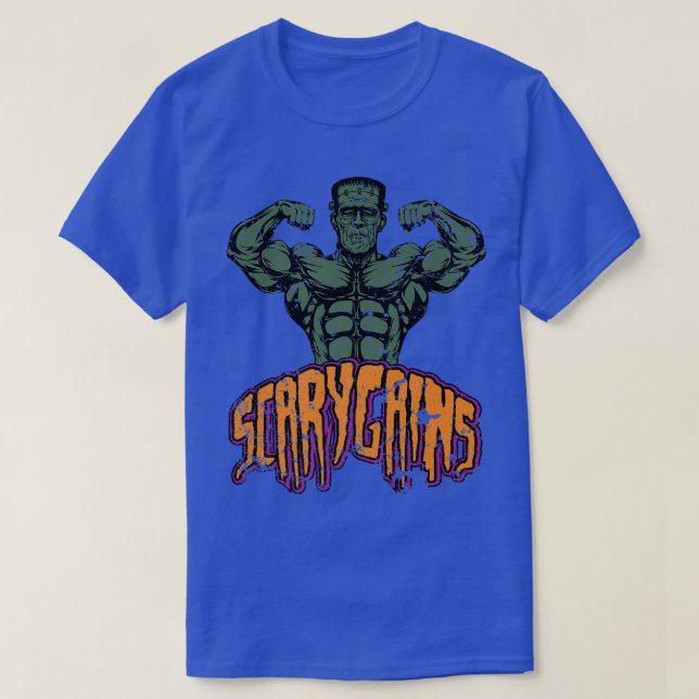 Camiseta Buff Frankenstein Scary gana Halloween Gym Workou (Diseño del anverso)