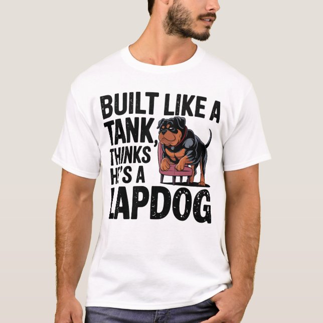 Camiseta Buff Rottweiler - Tough Dog Art (Anverso)