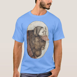 Camiseta Buffalo American Bison wearing a basecap snow West
