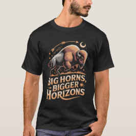 Camiseta Buffalo – Big Horns, Big Horizons