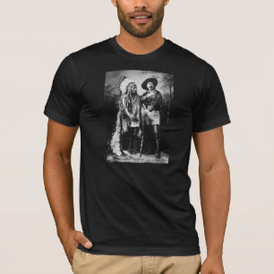 Camiseta Buffalo Bill Cody y sentada Bull - circa 1885