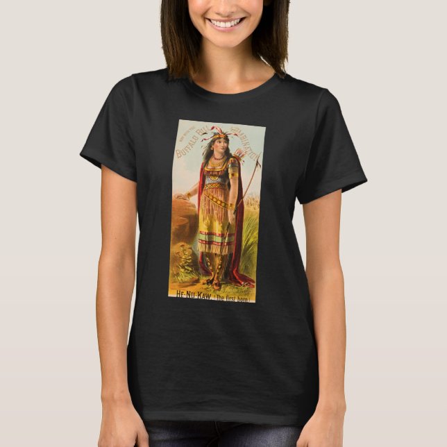 Camiseta Buffalo Bill Handsomest Indian Maiden 1880s (Anverso)