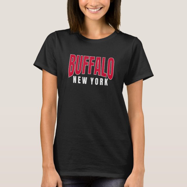 Camiseta Buffalo Blue & Red Basic & Traditional Buffalo NY  (Anverso)
