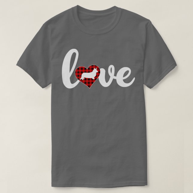 Camiseta Buffalo de amor Cardigan Welsh Corgi Valent (Diseño del anverso)
