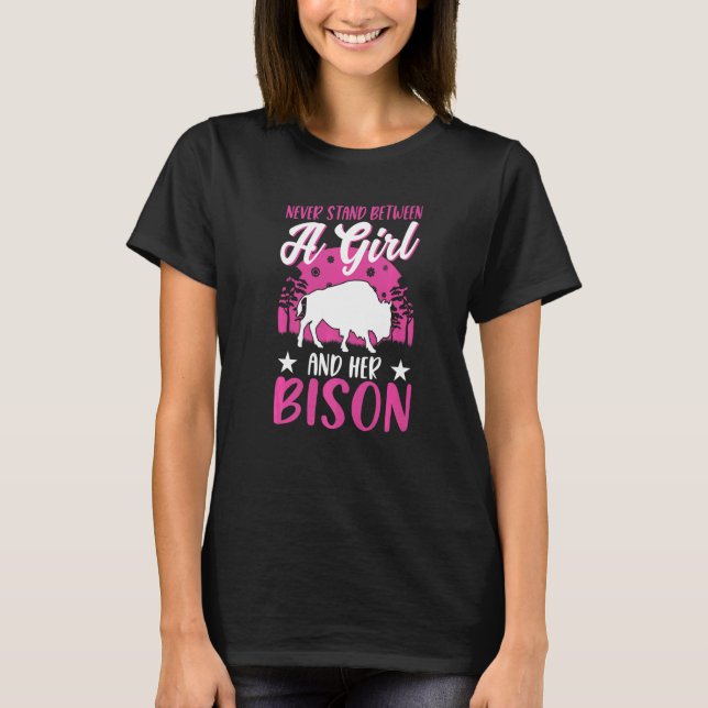 Camiseta Buffalo Girl Bison Water Buffalo   (Anverso)