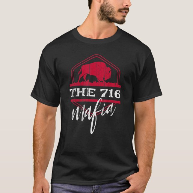 Camiseta Buffalo Mafia for The 716 Area Code Buffalo NY (Anverso)