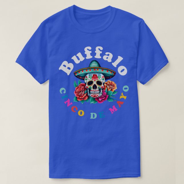 Camiseta Buffalo NY 2023 Sugar Skull Nueva York (Diseño del anverso)